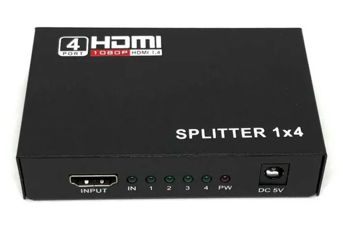 Splitter Divisor Sinal Hdmi Full Hd Duplicado 1x4 Video T23 Novo na Caixa