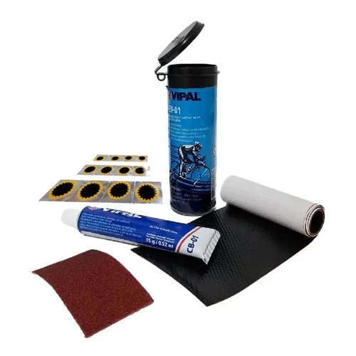 Kit Estojo Reparos Vipal EV-01 12 Remendos Estrela p/ Camara Ar p/ Bikes MTB Speed 8109