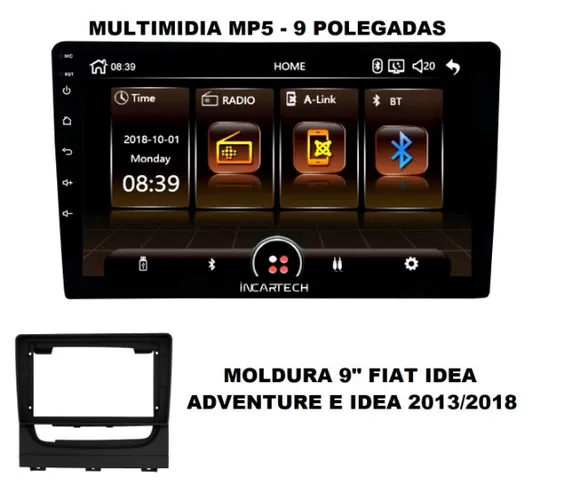 4260 - Multimidia Mp5 9 Polegadas Para Idea 2013 em Diante - Bluetooth  Usb e muito mais