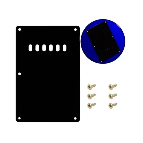 Tampa Traseira P/ Guitarra Strato Dolphin Preto/Branco