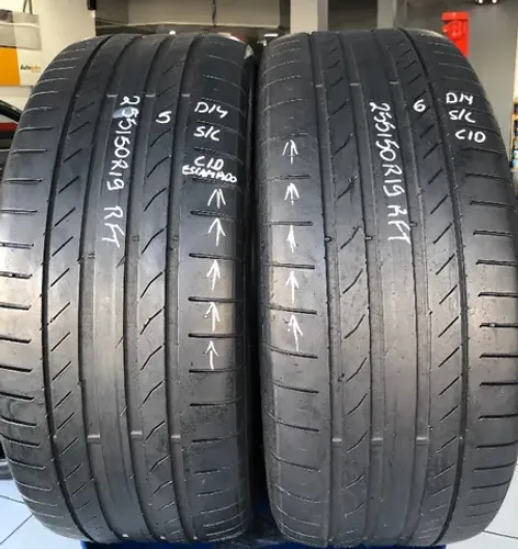Kit 02 Pneus 255/50r19 Continental Contisportcontact 5 107w Run Flat 5/6