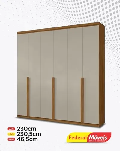 Guarda Roupa 100% MDF 6 Portas 4 Gavetas Mega Oferta Novo