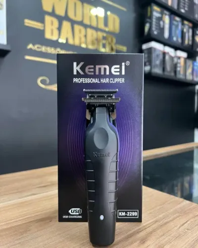 Máquina kemei 2299 corta cabelo e barba, máquina de detalhe e acabamento