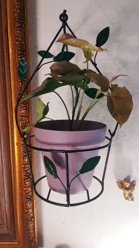 Suporte para vaso com mão francesa Ferro