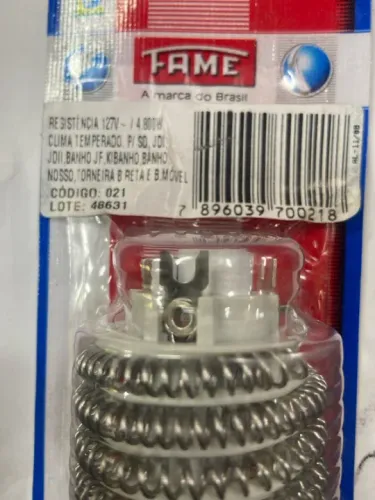 RESISTÊNCIA 127v 4.800W CLIMA TEMPERADO.P/SD,JDI,JOII,BANHO JF,BANHO NOSSO,TORNEIRA B.RETA