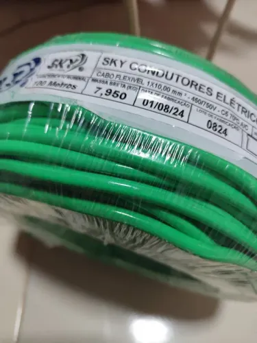 Cabo 10mm 100 metros 380 reais avista