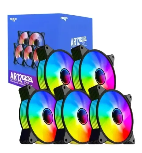 [NOVO] KIT 6 FANS AIGO AR12 PRO ARGB (ENVIO PARA TODO BR)