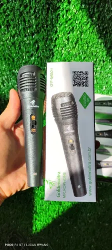 Microfone Dinâmico Novo!! Para karaokê Mesa de som Palestra cabo p10