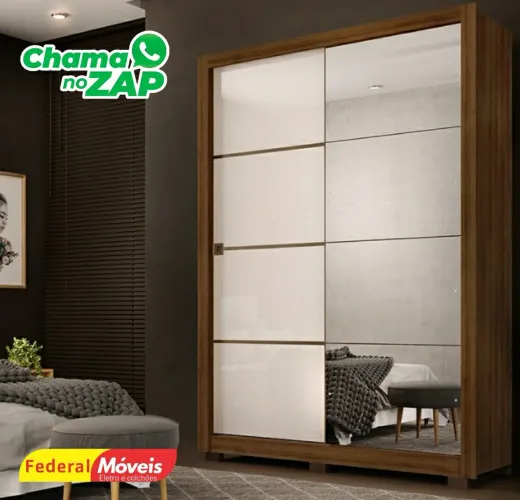Guarda Roupa com 2 Portas e 3 Gavetas Novo Pronta Entrega