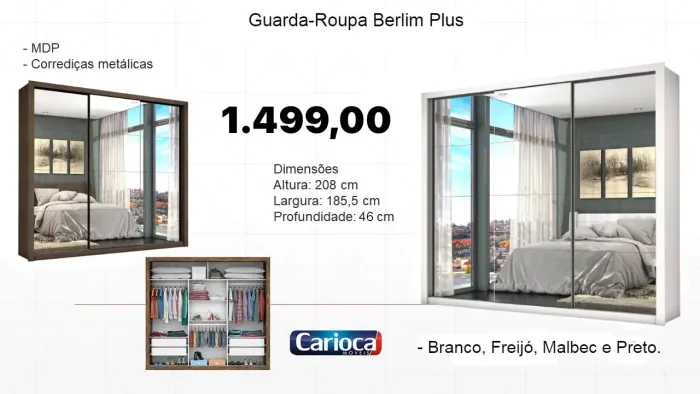 Guarda roupa Berlim plus / ENTREGA HOJE !!! 
