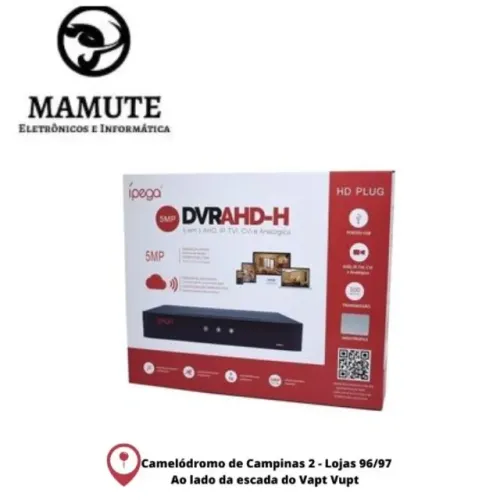 Dvr ípega Kp-Ca232 16 Canais 5Mp 5 em 1 (Ahd, Ip, Tvi, Cvi e analógicas) com leitor Facial