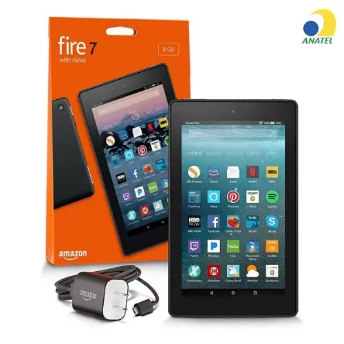 Tablet Amazon Fire 7 16gb 2 go Ram Preto