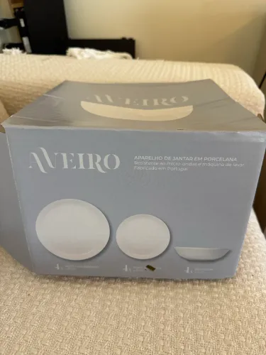 Aparelho de jantar Aveiro em porcelana - 12 peças (novo, Portugal)