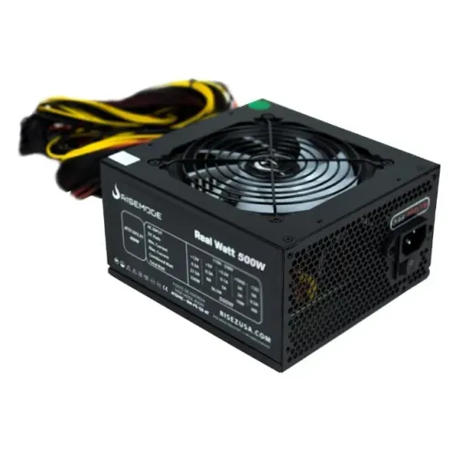 Fonte ATX 500W Real PFC Ativo 80+E Rise Mode Atomic Led Branco - WZetta