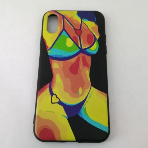 Capas coloridas estilo biquíni e roxa para iPhone X/XR
