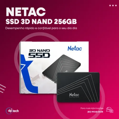 SSD Netac 256GB 2.5 SATA III -Entrega Grátis-