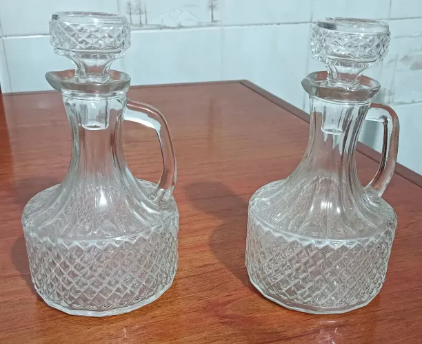 2 Galheteiro Porta Azeite Bico de Jaca com Tampa *Anos 70 * Elegância para sua Casa