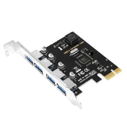 Placa PCI Express Para 4 USBs 3.0 PCI-E X1, Novo, Na Caixa