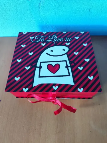Caixa de presente Te Love iu - Dia dos Namorados