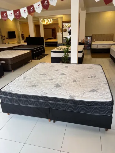 Cama Box King Size ORTOBOM ESPUMA Seminova  1,98x1,86m  - ENTREGAMOS 