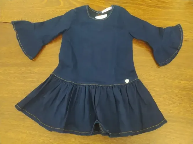 Vestido Infantil Jeans Da Pupi