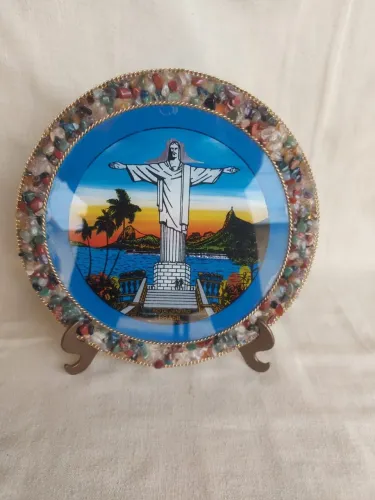 Prato Decorativo Cristo Redentor - Rio de Janeiro