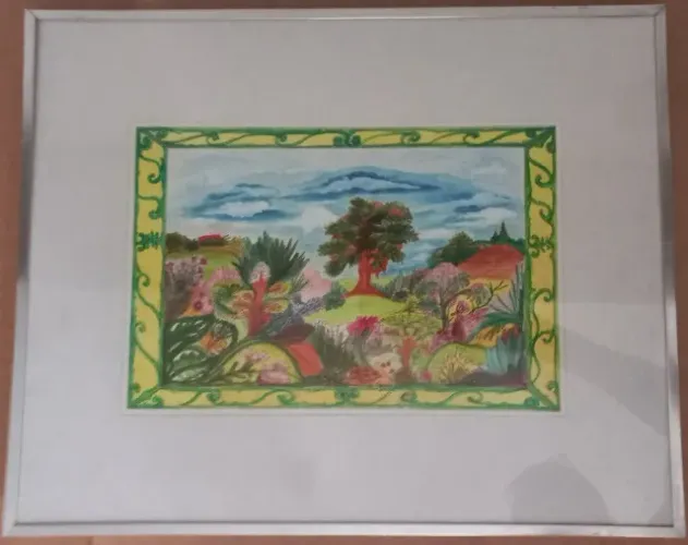 Pintura de Angela Cortese - Quadro em óleo sobre cartão