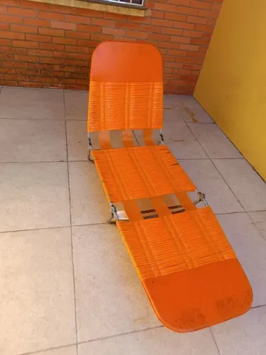 Cadeira de Sol Dobrável Laranja