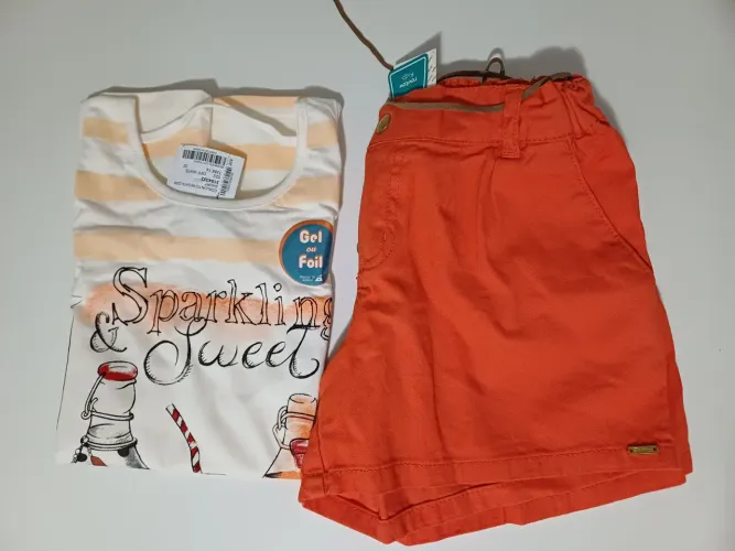 Conjunto Regata e shorts menina  tamanho  14 Rovitex