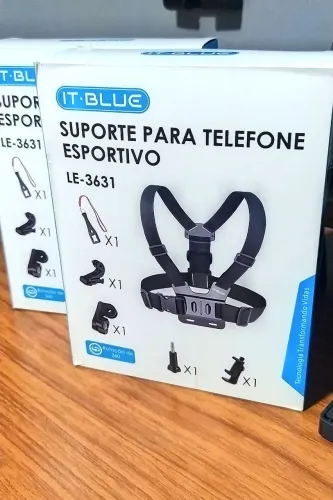Suporte para gravação celular e camera de ação 