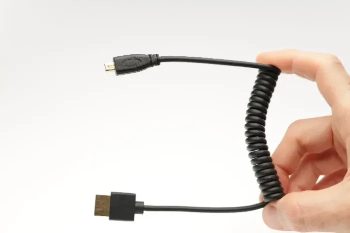 Cabo Mola Espiral Hdmi X Micro-hdmi 2.0 4k Camera Monitor 