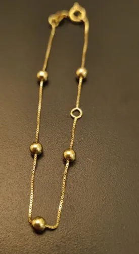 Pulseira de bolinhas em Ouro 18k