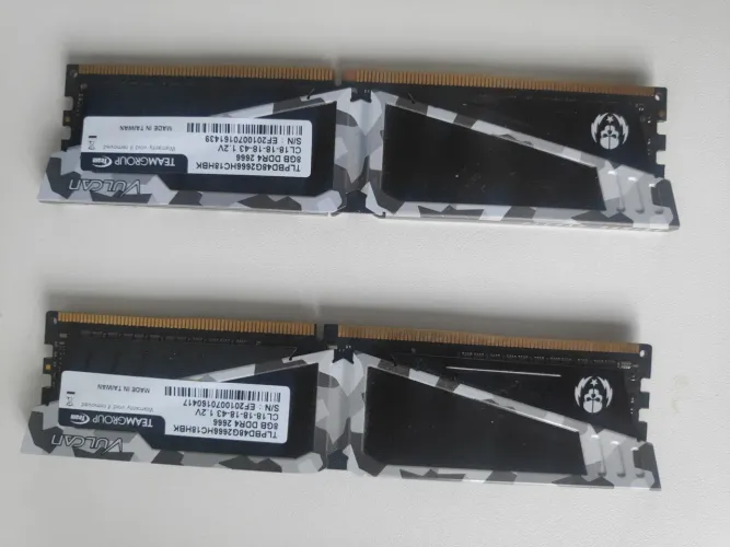 Memoria gamer ddr4 2x8gb 2666 vulcanTForce