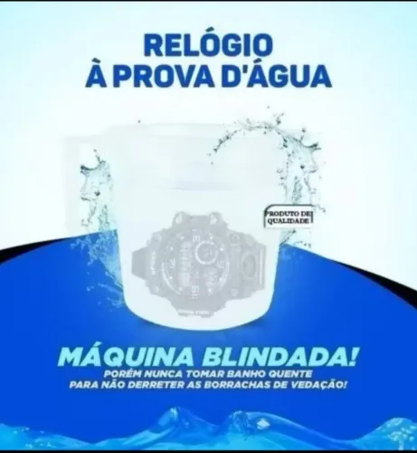Relógio À Prova D'Água - Máquina Blindada!