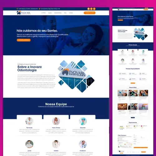 SITE PRONTO PARA CLÍNICA ODONTOLÓGICA E DENTISTAS