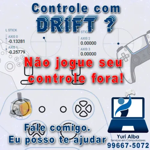 Troca de analógico de controle de video game com problema de drift