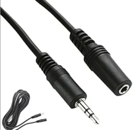 Cabo Extensor Extensão Áudio P2 Macho 90º X Femea 1.5 Metros
