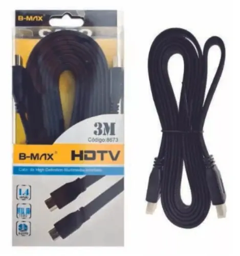 Cabo Hdmi 3 Metros 4k Full Hd 1080 3d Versão 1.4 Maleável