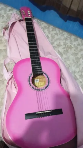 Violão Rosa Giannini + Capa + alça ( para iniciantes, corda de nylon)