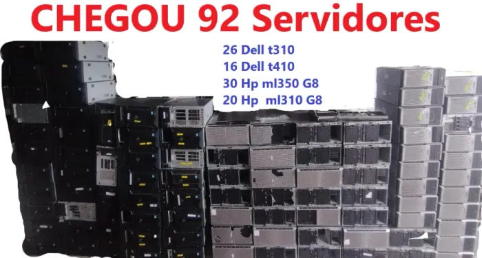 lote de 92 Servidores Dell e HP