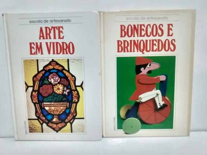 Livros de Artesanato - Arte em Vidro e Bonecos e Brinquedos