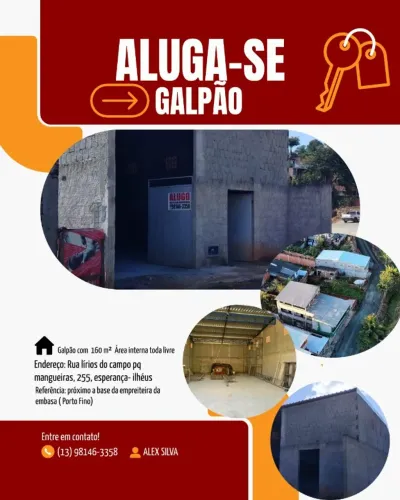 Alugo galpão 160m²  na cidade de ilhéus, loteamento parque das mangueiras.