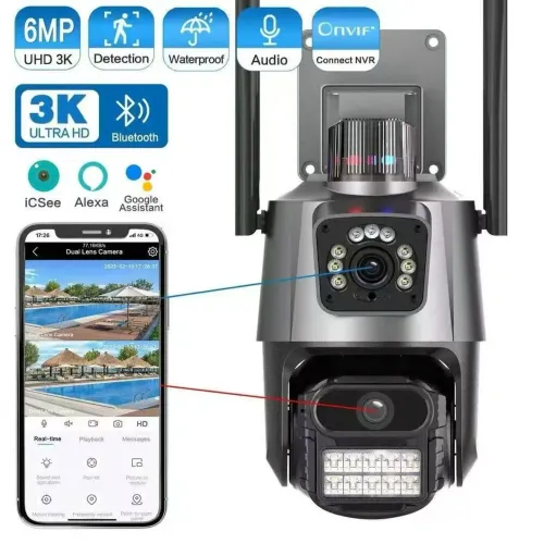 Camera externa com microfone e visão noturna