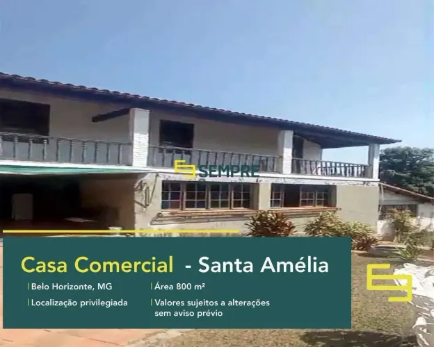 Venda de casa comercial no Santa Amélia em Belo Horizonte