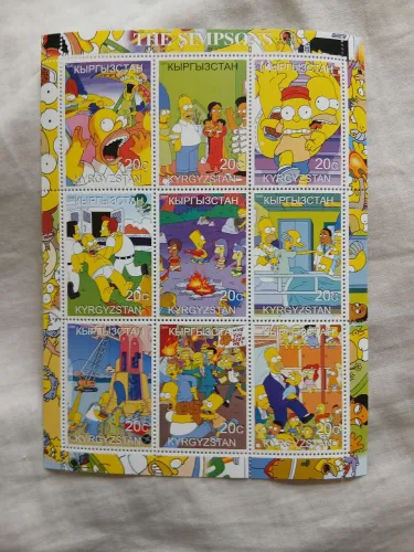Lote de selos Pernalonga e os Simpsons 