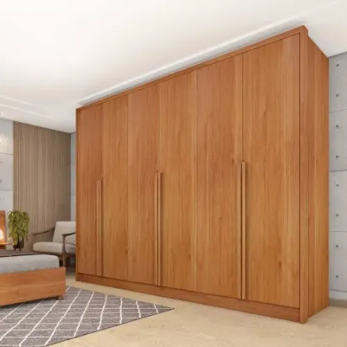 Guarda Roupa Casal 6 Portas Marrom