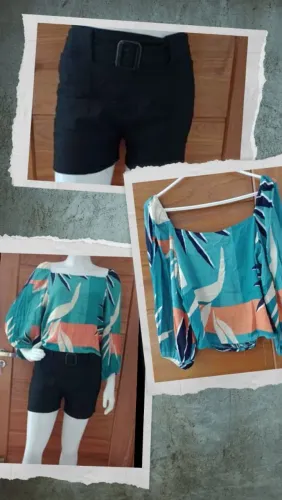 Conjunto Shorts e Blusa Feminino