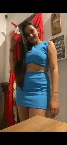 Conjunto azul estiloso