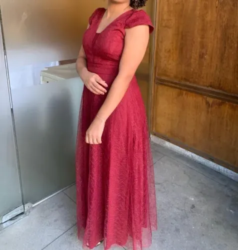 Vestido de Madrinha Marsala - Usado 1X,Perfeito Estado!