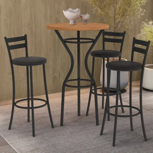 Mesa Bistrô com 3 Banquetas Itália tt32